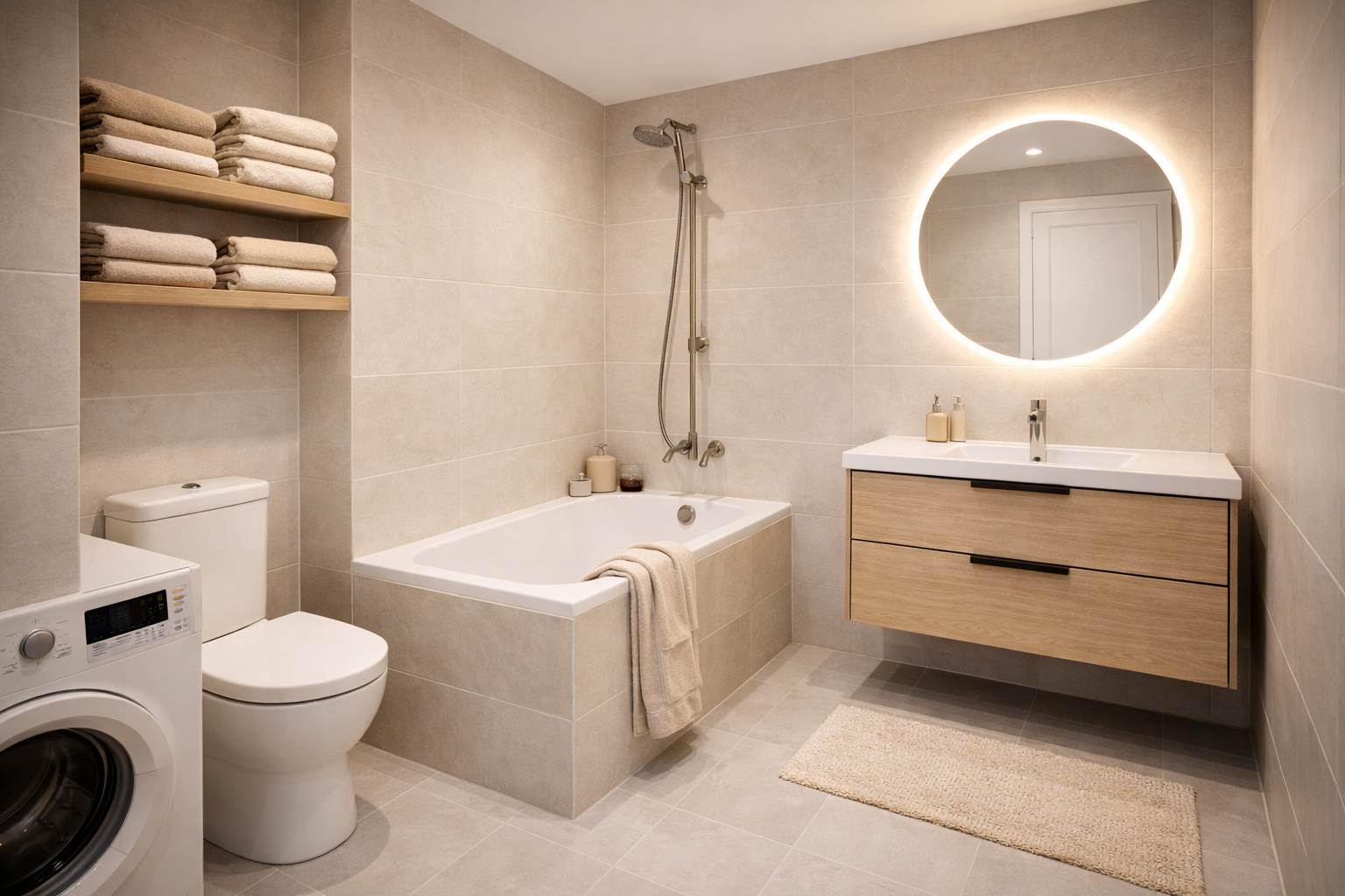 Malo moderno kupatilo u bez boji